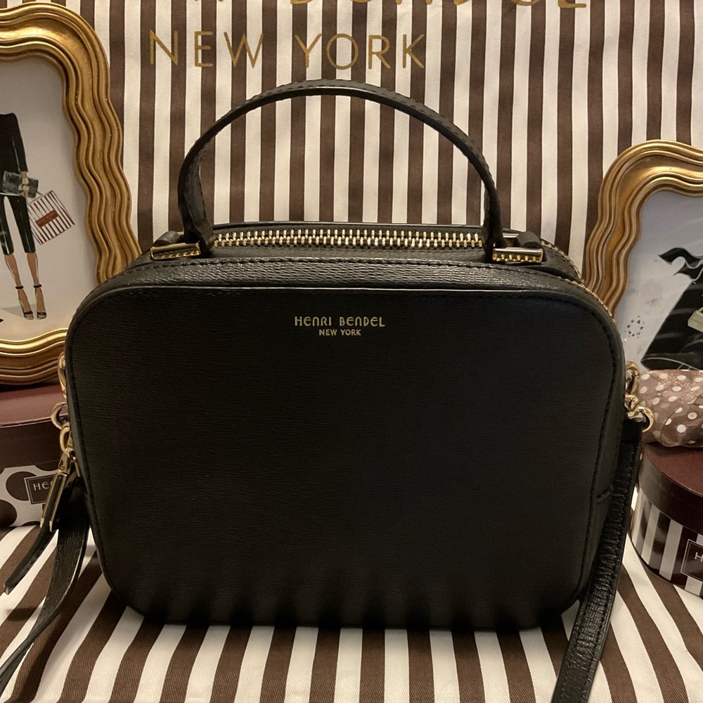 Henri Bendel Black Leather Bag